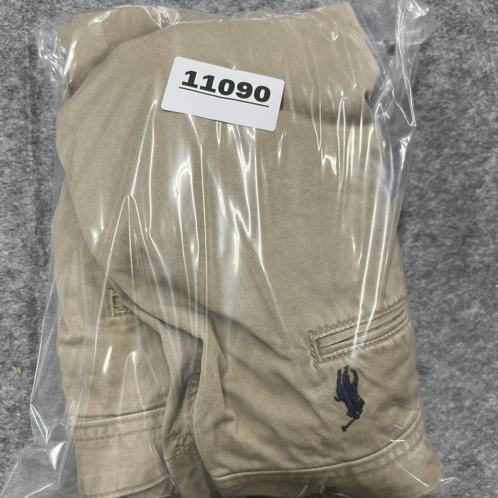 Polo Ralph Lauren Shorts Mens 48 Big Beige Classic Fit Chino Cotton Casual Prep‎